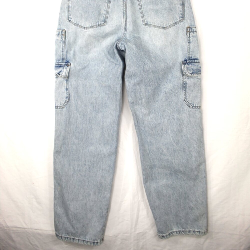 Empyre Tori High Rise Jeans Women's Sz 4 Y2K Light Blue Cargo Baggy Sk8r Hip Hop - Picture 4 of 10